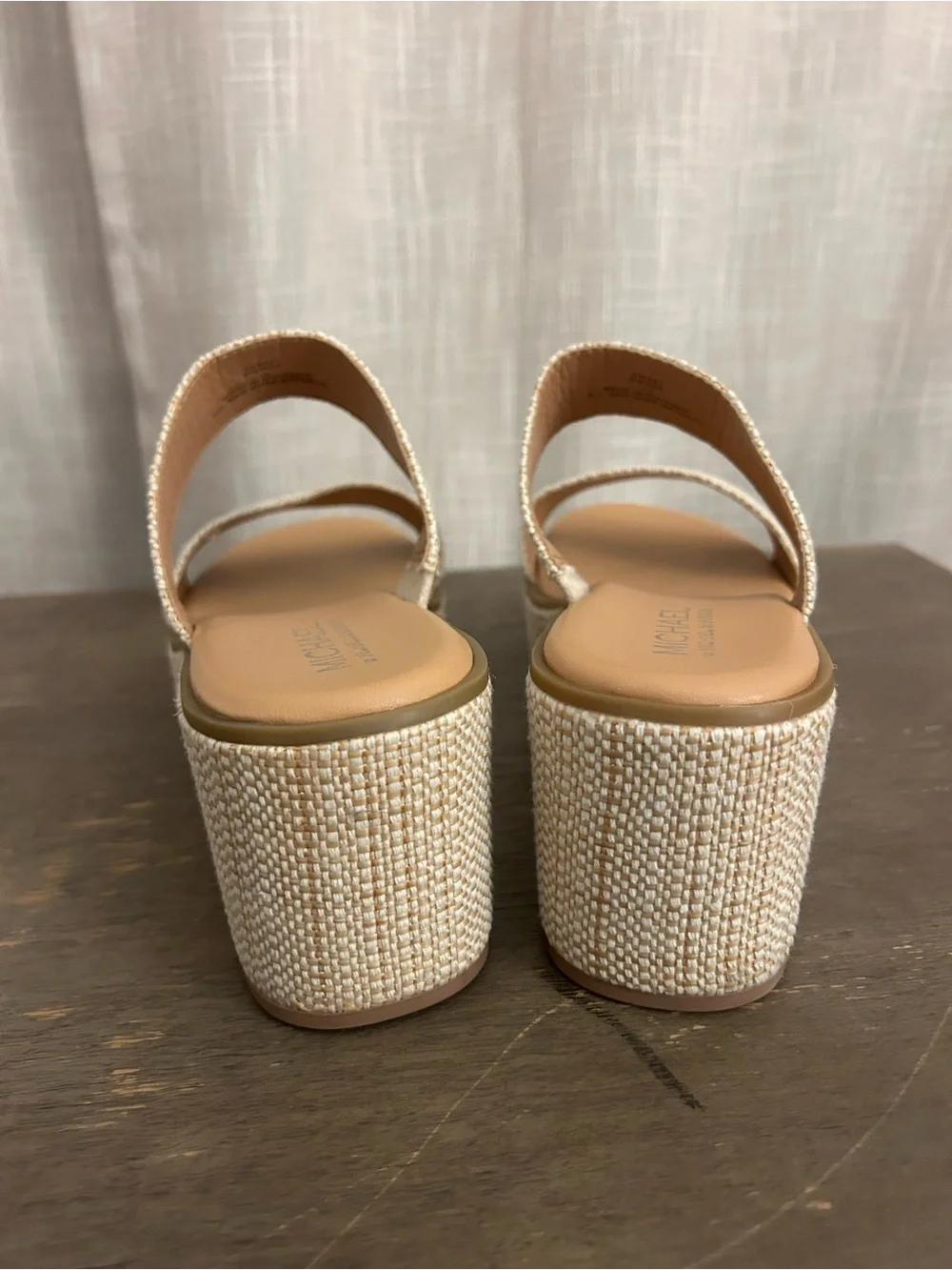 Michael by Michael Shannon Pierre Women's Wedge Single Strap Sandal Size 10